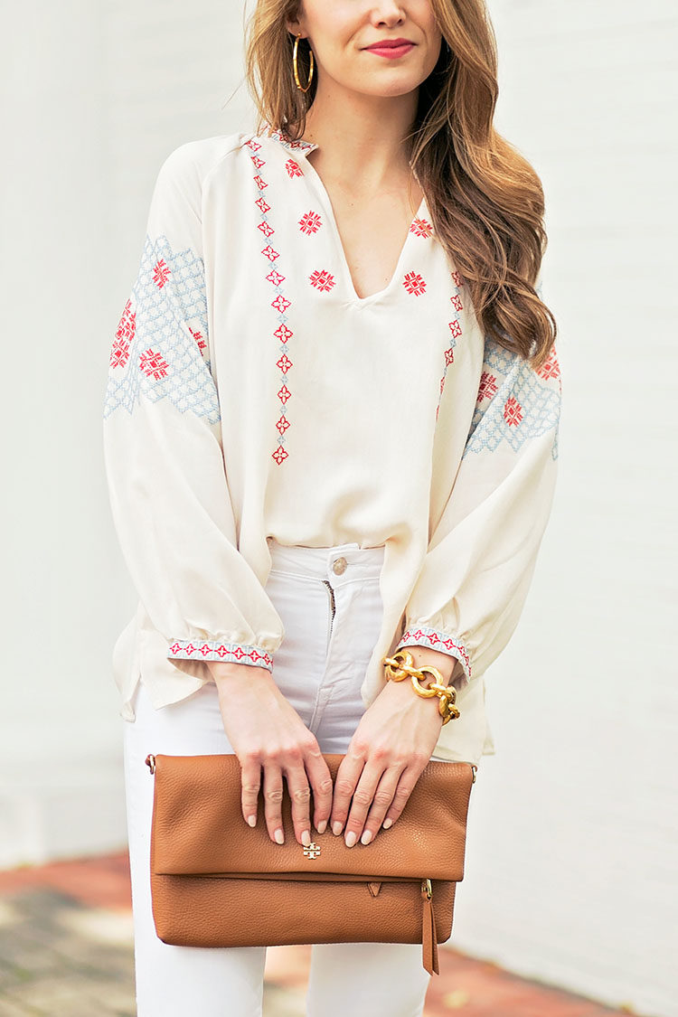 embroidered peasant blouse
