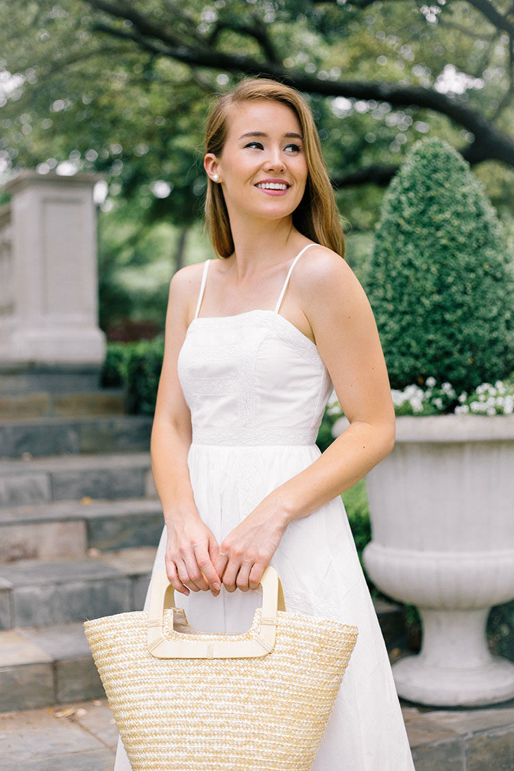 white midi dress