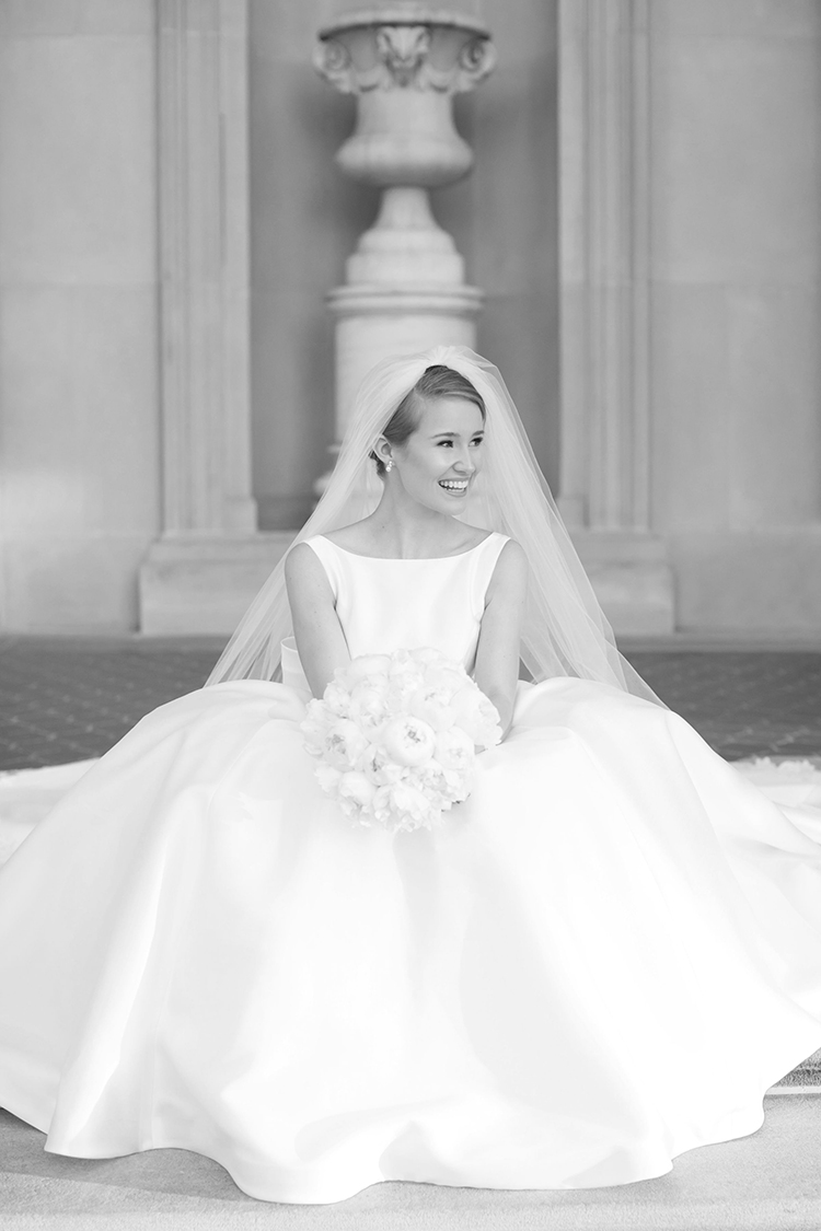 classic bridal portraits, bride, high-neck wedding dress, french twist, wedding up-do