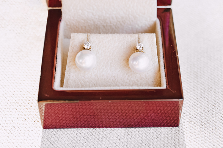 pearl diamond wedding earrings