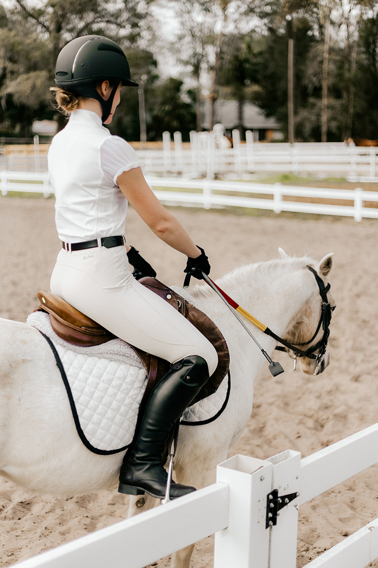 cute equestrian apparel, bit and bloom riding, one k defender helmet, ariat contour ii heritage field boot