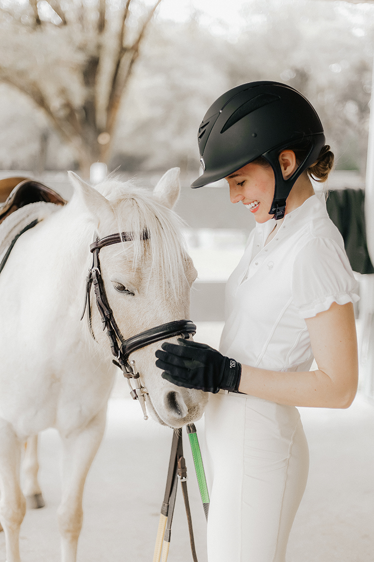 cute equestrian apparel, bit and bloom riding, one k defender helmet, ariat contour ii heritage field boot