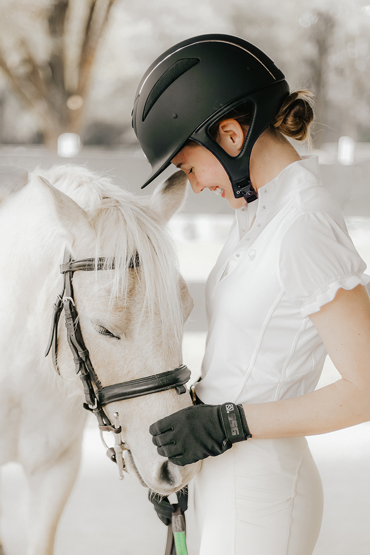 cute equestrian apparel, bit and bloom riding, one k defender helmet, ariat contour ii heritage field boot