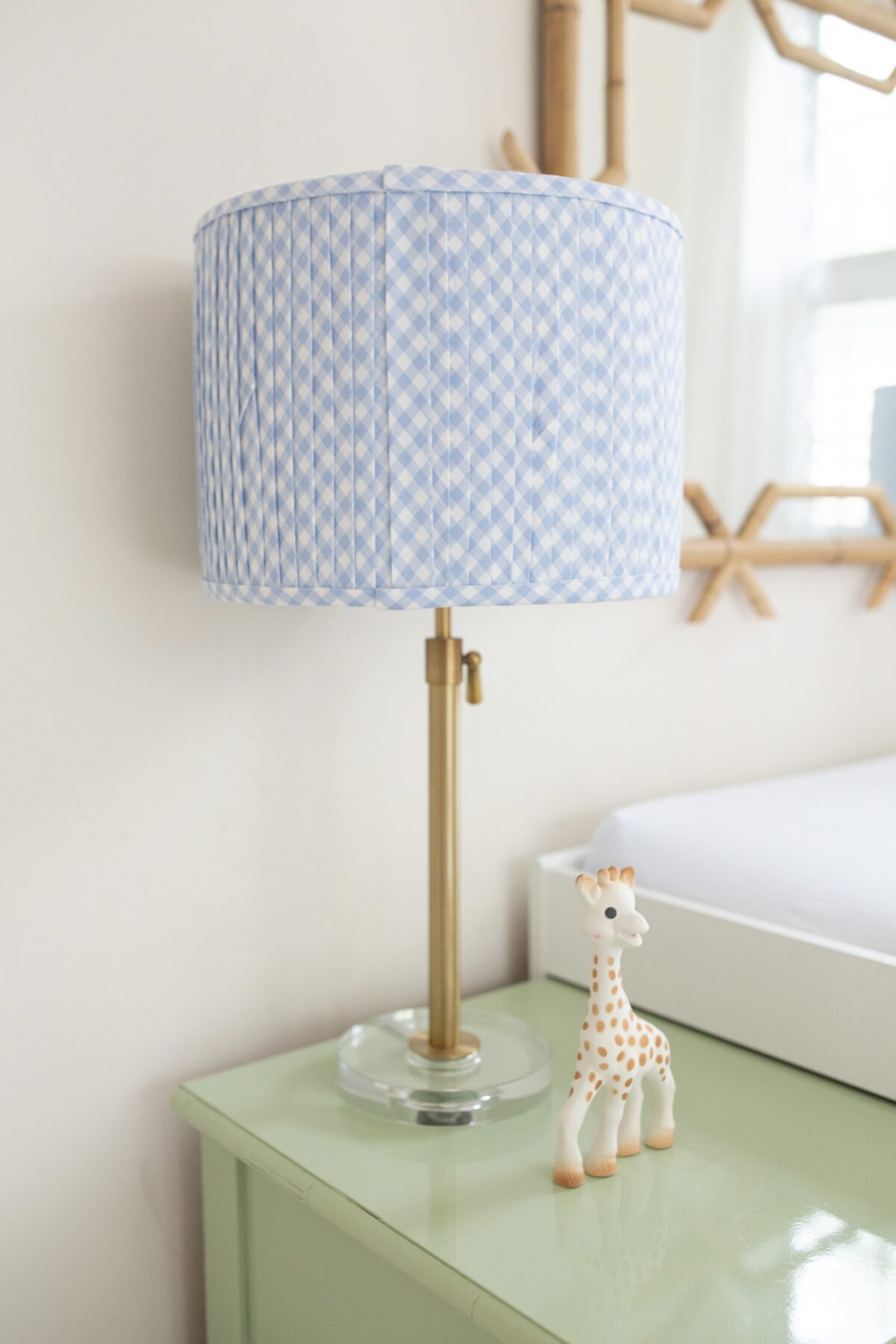 baby boy nursery reveal lamps with DIY lamp shades