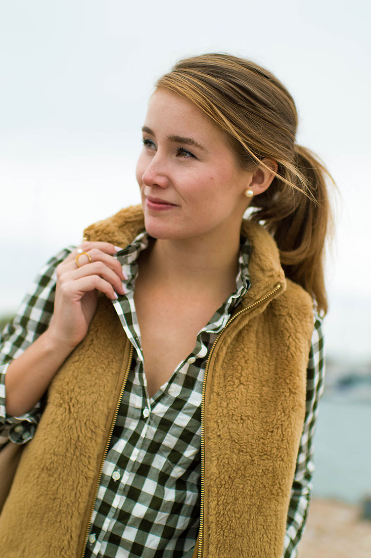 j.crew fur vest