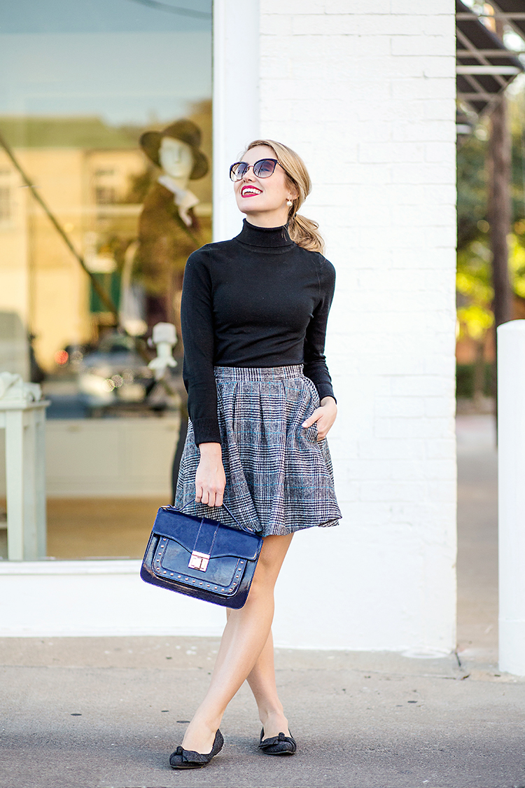 fall plaid skirt