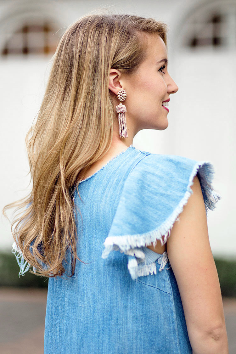 denim fringe dress