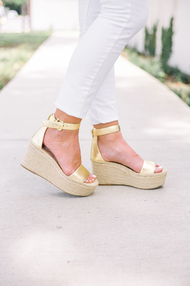 gold wedges j.crew