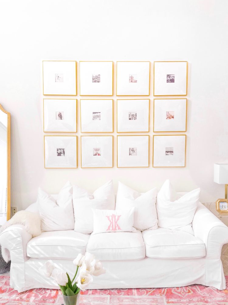 how to create a gold gallery wall