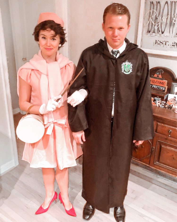 professor umbridge costume, dolores umbridge costume, draco malfoy costume, halloween costume